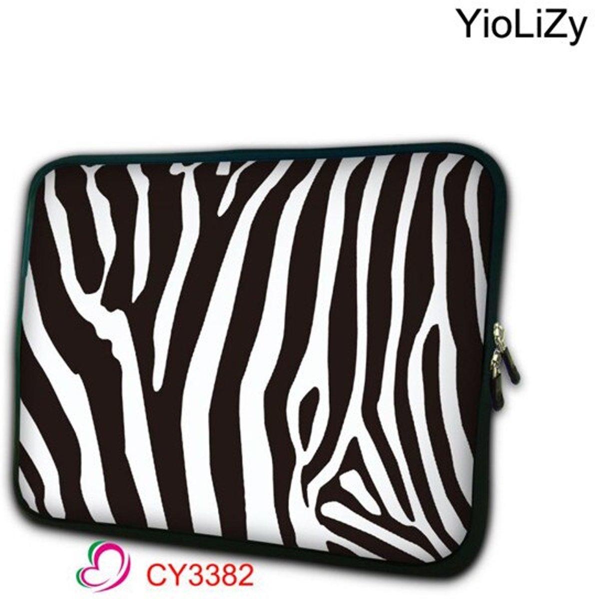 Luxe Laptophoes met Print Zebra | 13 inch | Ritssluiting | Laptop Accessoires